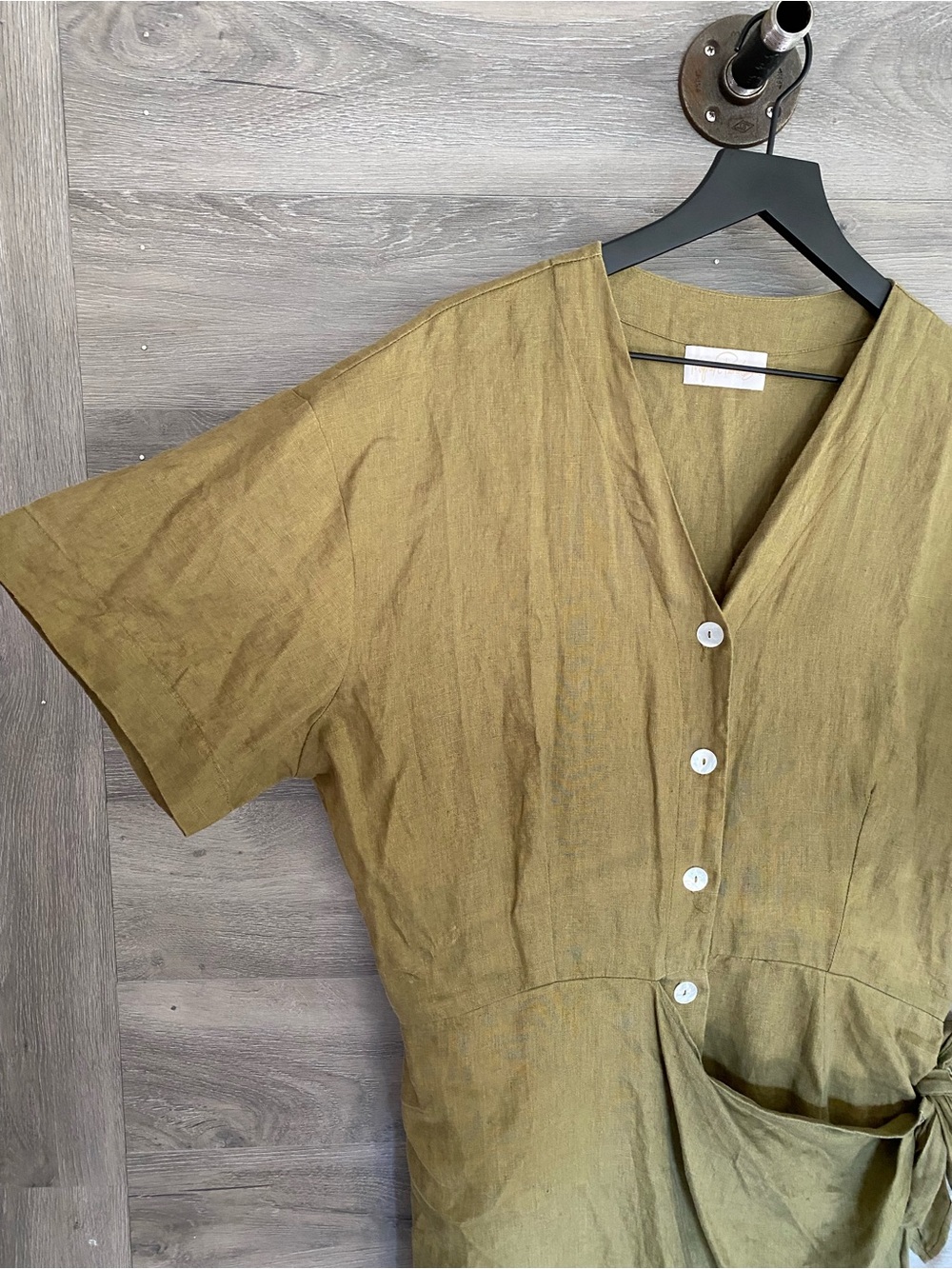 Myrah Penaloza Temple Wrap Playsuit Linen - Picture 2 of 9